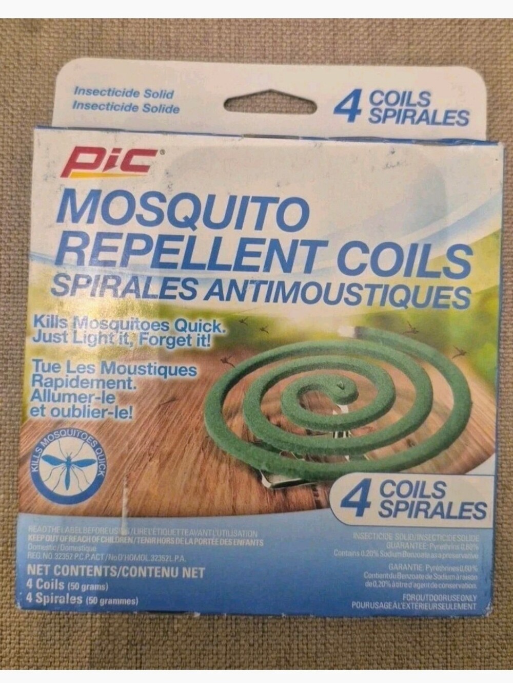 PIC Citronella Mosquito Repellent Coils 4 COILS & 2 METAL STANDS Kills Quick🇨🇦